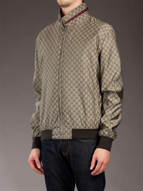 gucci jacket green men|gucci monogram jacket men.